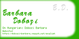 barbara dobozi business card